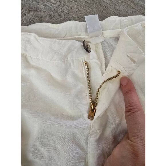 Girls Zara White Linen Blend Pants Size 7/8‎ - Picture 3 of 6
